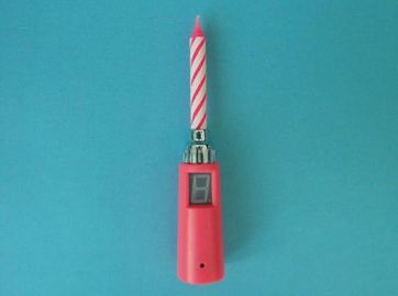 Lustiger Rosa-Spiralen-Kern-einzelne Gesang-Geburtstags-Kerze kein Wachs, das Eco freundlich tropft