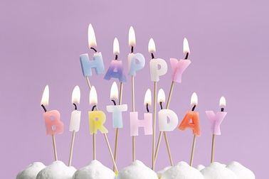 Beautiful Color Happy Birthday Candle Letters , Custom Alphabet Candles For Cakes