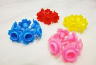 Colorful Flower Shaped Plastic Birthday Cake Candle Holders Eco Friendly
