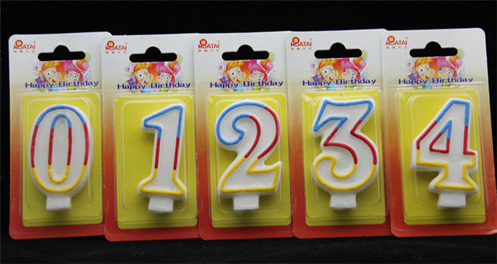 Best Selling-Factory Handmade Birthday Candles with 3 colors Edge with Origin holder