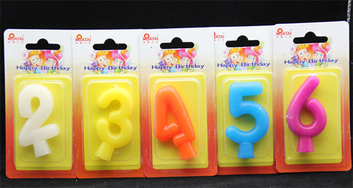 Birthday Number Candles Colorful pure Color (0-9)number candle 