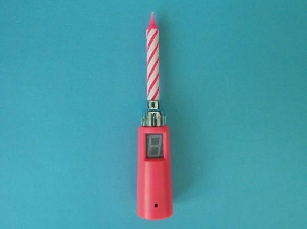 Lustiger Rosa-Spiralen-Kern-einzelne Gesang-Geburtstags-Kerze kein Wachs, das Eco freundlich tropft